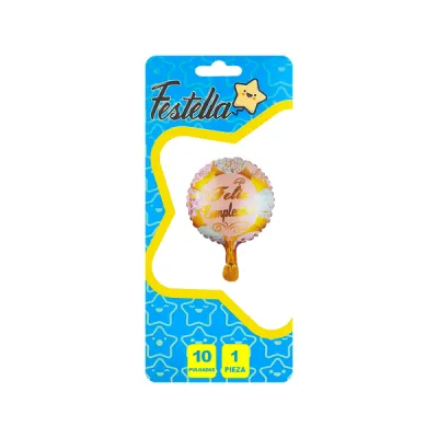 GLOBO FELIZ CUMPLEAÑOS 10" (PQTX25)