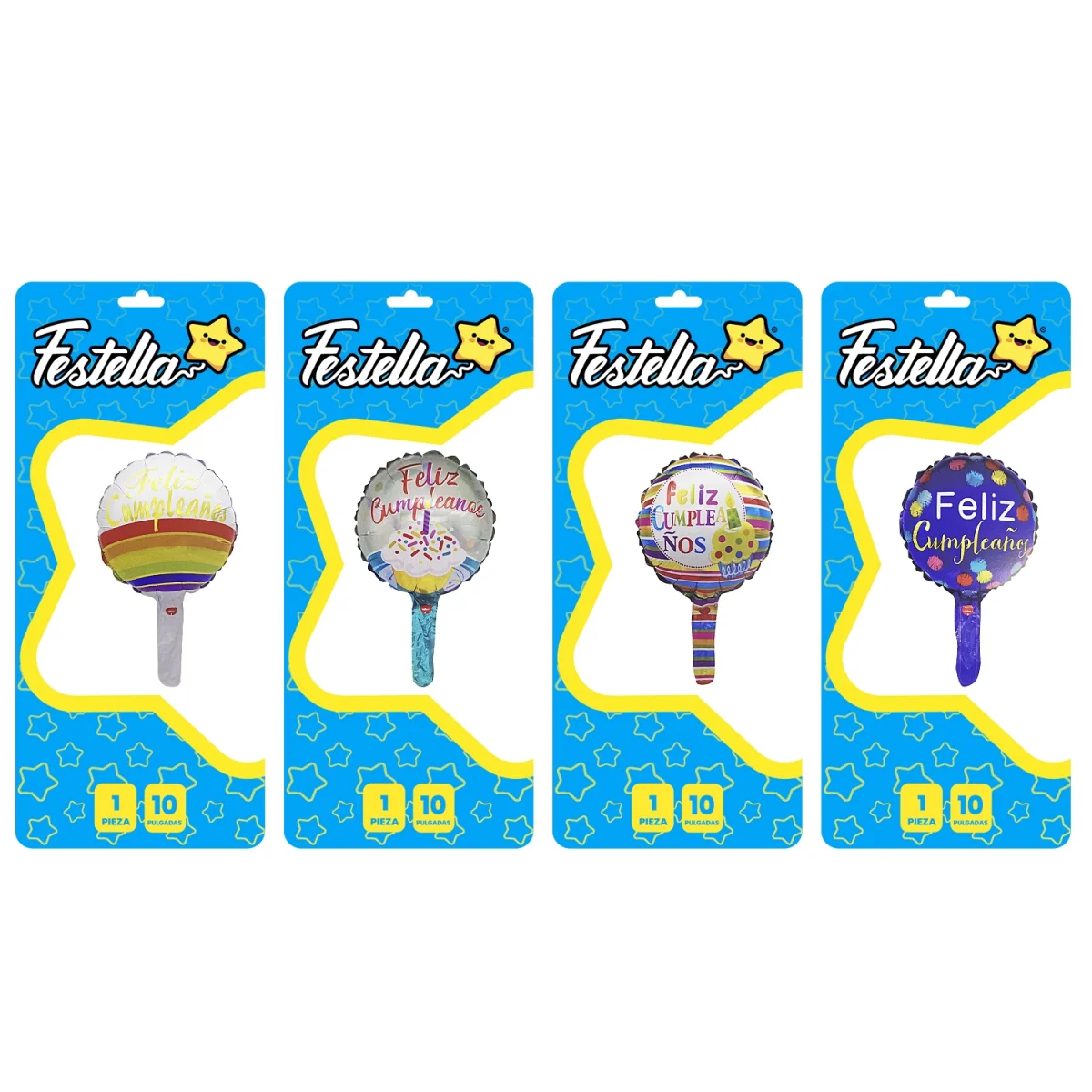 GLOBO FELIZ CUMPLEAÑOS 10"(PQTX25)