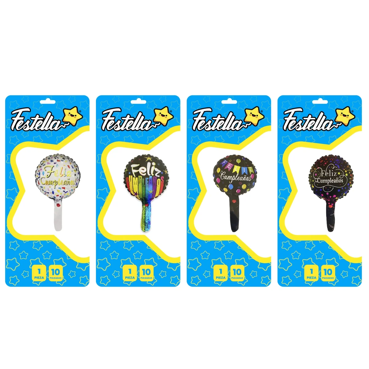 GLOBO FELIZ CUMPLEAÑOS 10"(PQTX25)