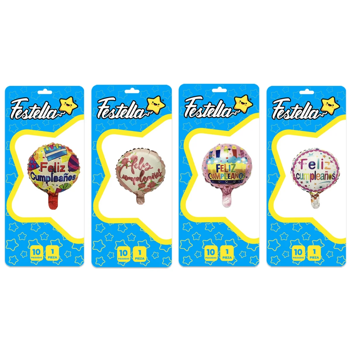 GLOBO FELIZ CUMPLEAÑOS 10"(PQTX25)