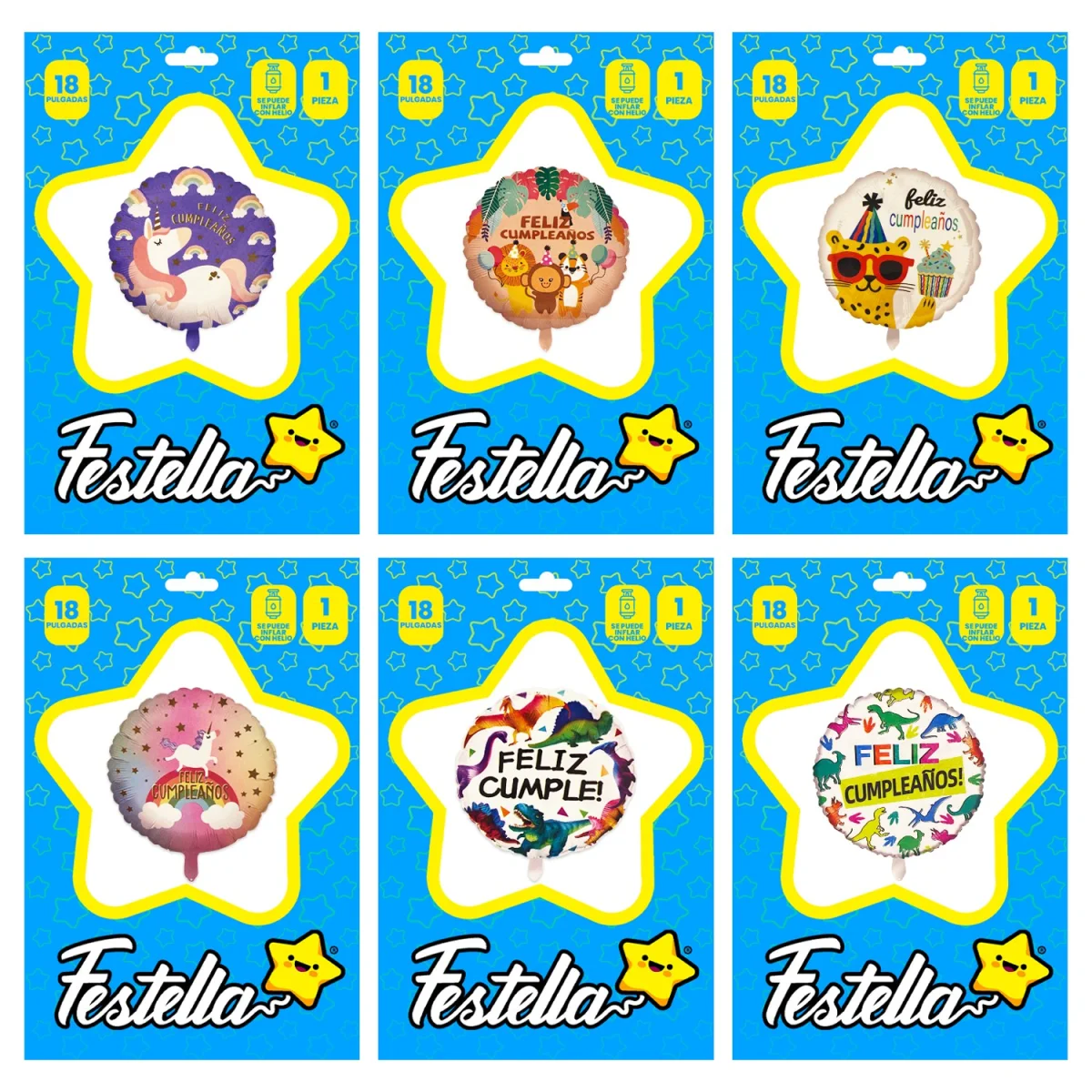 GLOBO FELIZ CUMPLEAÑOS 18"(PQTX25)