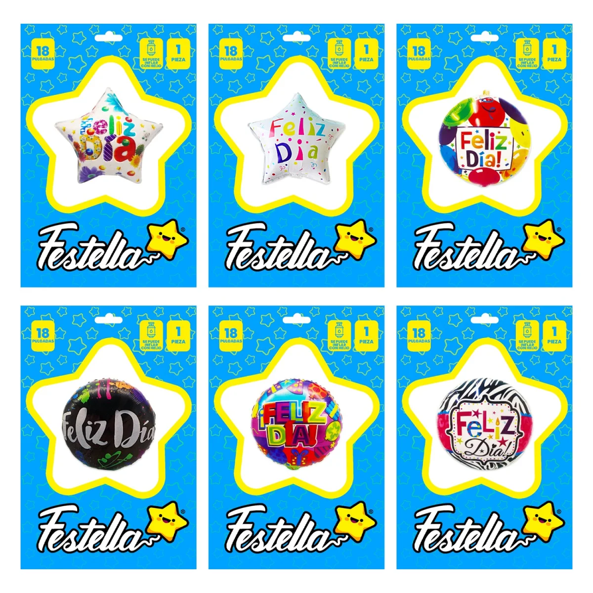 GLOBO FELIZ DIA 18"(PQTX25)