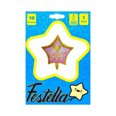 GLOBO ESTRELLA TE QUIERO AMIGUI 18",