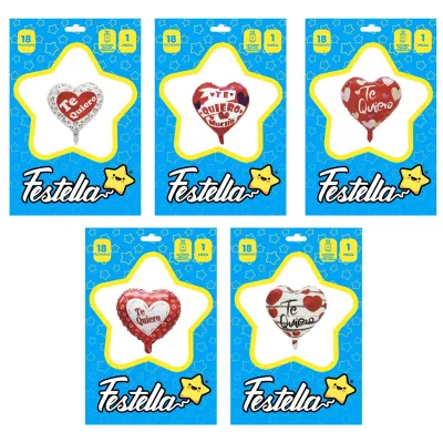 GLOBO CORAZON ESTAMPADO 18":(PQTX25)