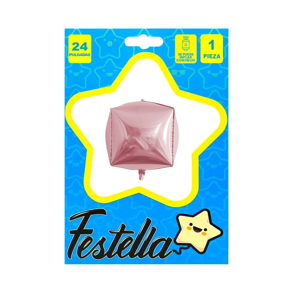 GLOBO CUADRADO 24" PALO ROSA(PQTX25)