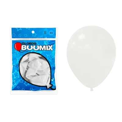 GLOBO DE LATEX LISO BLANCA R9X12 (PQTX12)