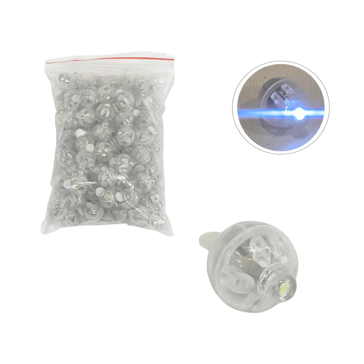 ESFERA MINI CON LUZ LED BLANCA 1.4CM (PQTX100)