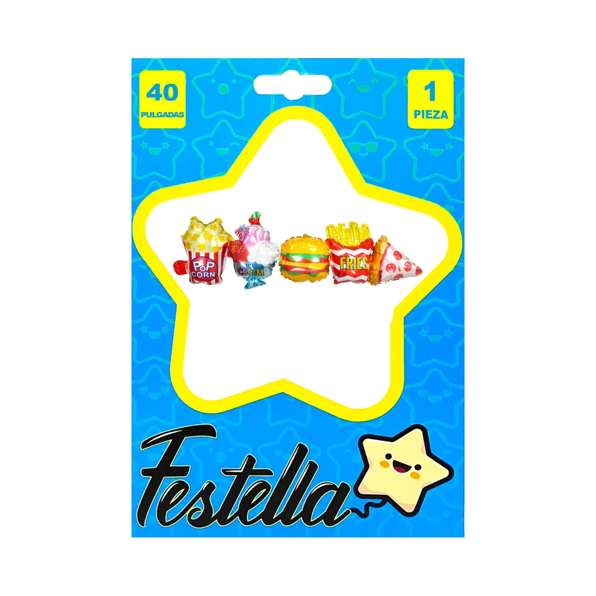 GLOBO FIGURAS COMIDA RAPIDA 40";(PQTX25)