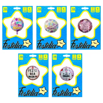 GLOBO CORAZON FELIZ DIA MAMA 18" (PQTX25)