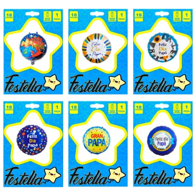 GLOBO SURTIDO PAPA 18" (PQTX12)