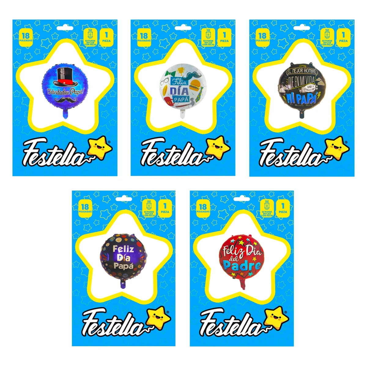 GLOBO SURTIDO PAPA 18" (PQTX25)