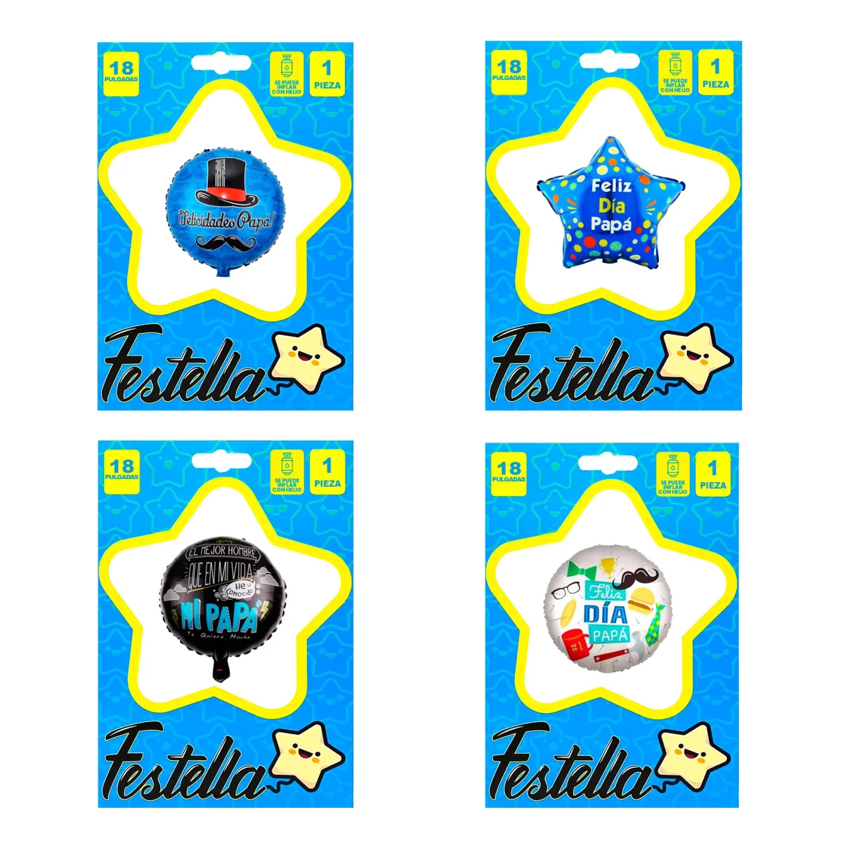 GLOBO SURTIDO PAPA 18" (PQTX25)