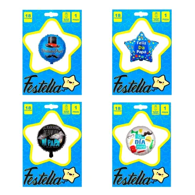 GLOBO SURTIDO PAPA 18" (PQTX25)