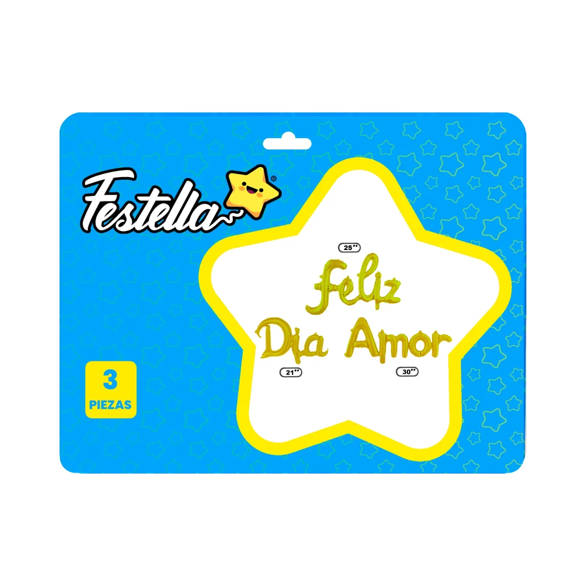 GLOBO FELIZ DIA AMOR DORADO X3.(PQTX12)