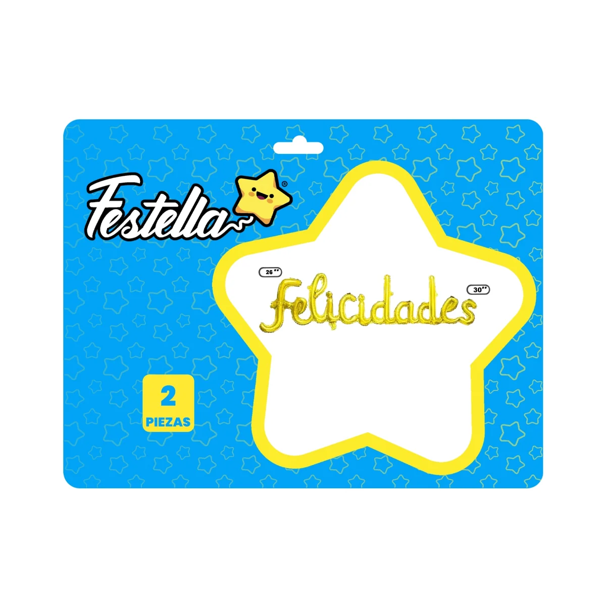 GLOBO FELICIDADES DORADO(PQTX12)