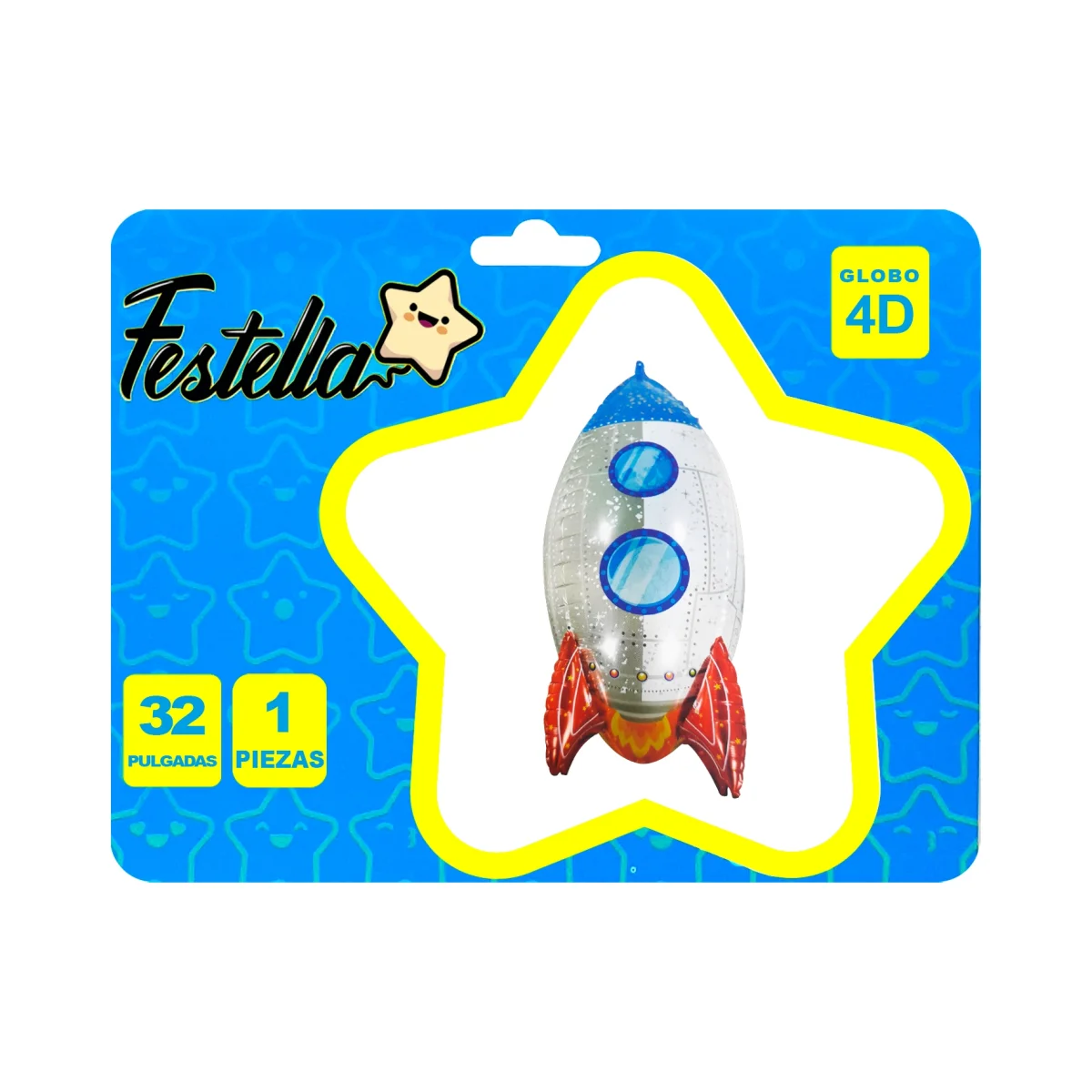 GLOBO COHETE ESPACIAL 32" 4D(PQTX25)