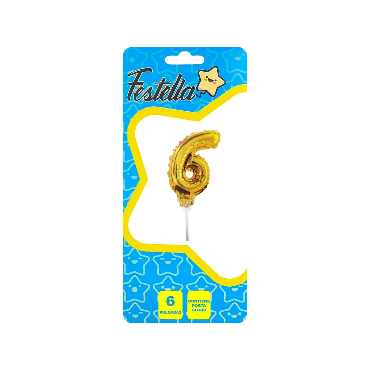 GLOBO DORADO CON BASE 6"#6;(PQTX25)