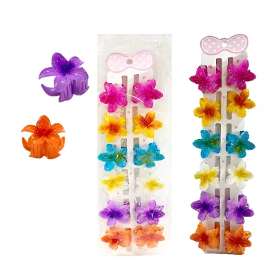 MINI GANCHO FLOR PARA CABELLO 4CM (PQTX12)