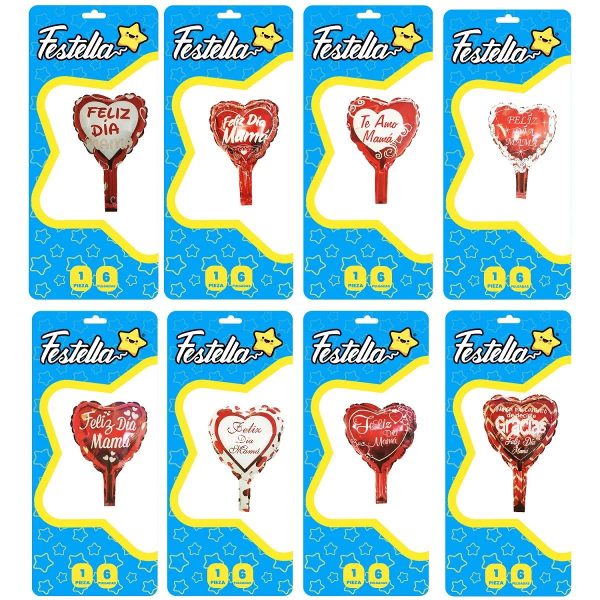 GLOBOS CORAZON 6"(PQTX25):