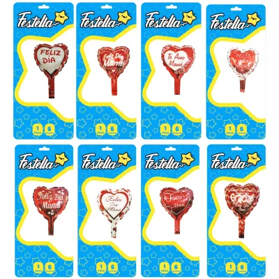 GLOBOS CORAZON 6"(PQTX25):