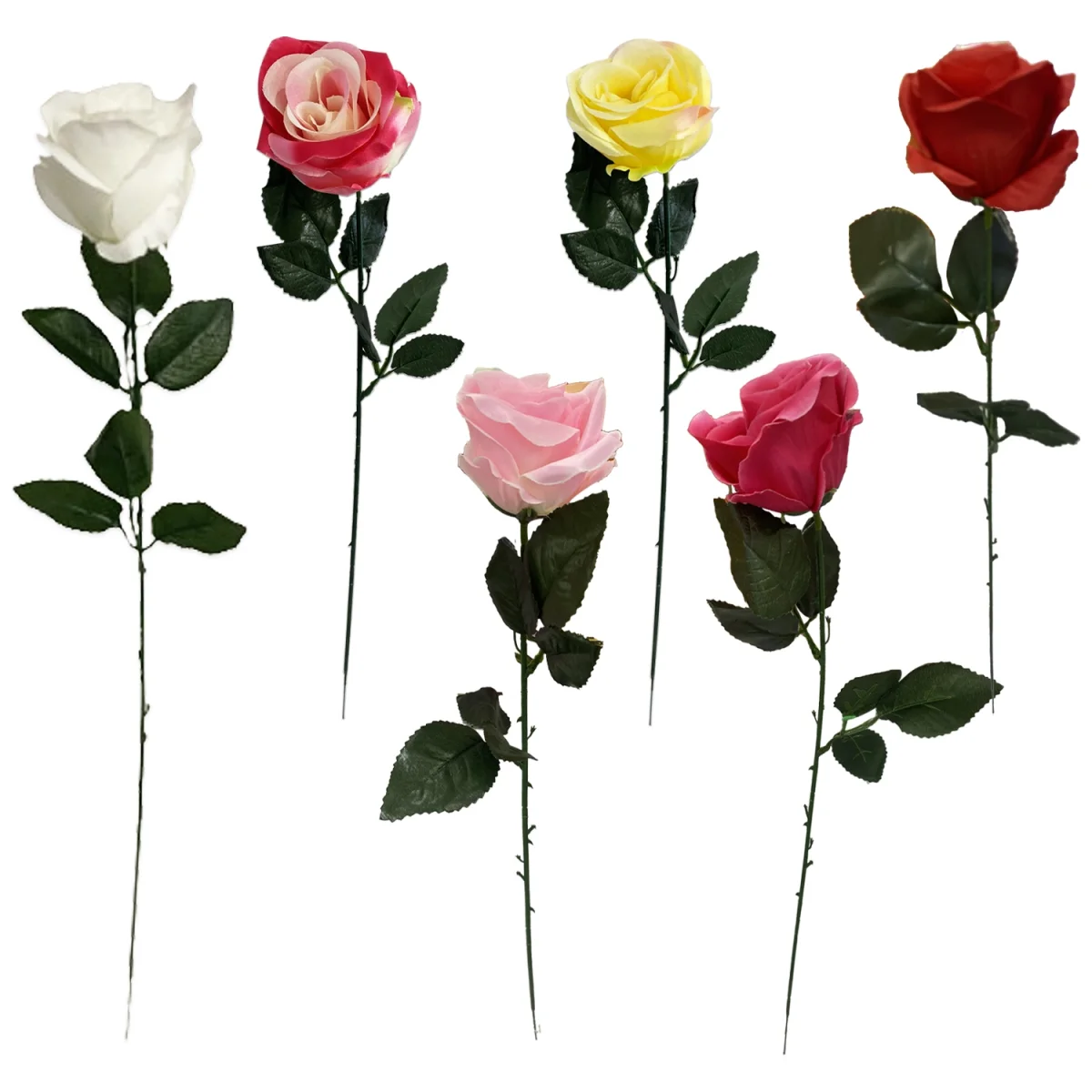 ROSA ARTIFICIAL SURTIDA 53CM (PQTX12)