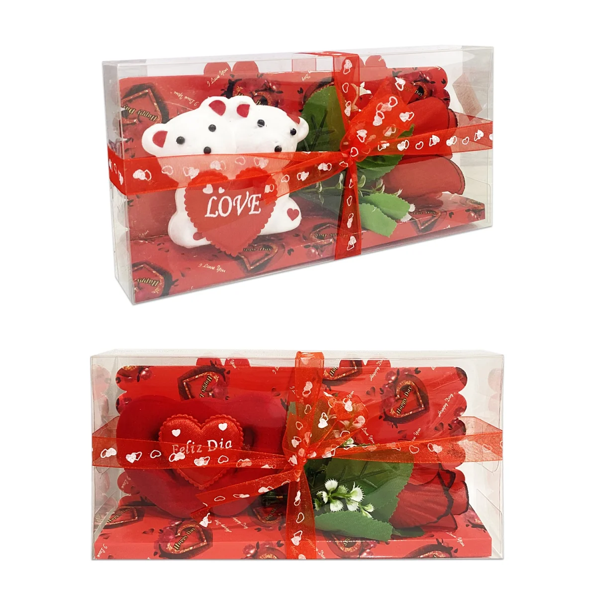 ROSAS ARTIFICIALES CON OSO/CORAZON EN ACETATO