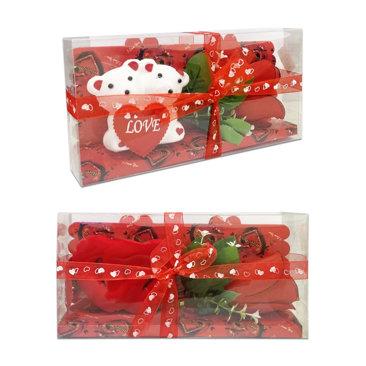 ROSAS ARTIFICIALES CON OSO/CORAZON EN ACETATO