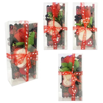 ROSA CON CORAZONES Y JOYAS EN ACETATO