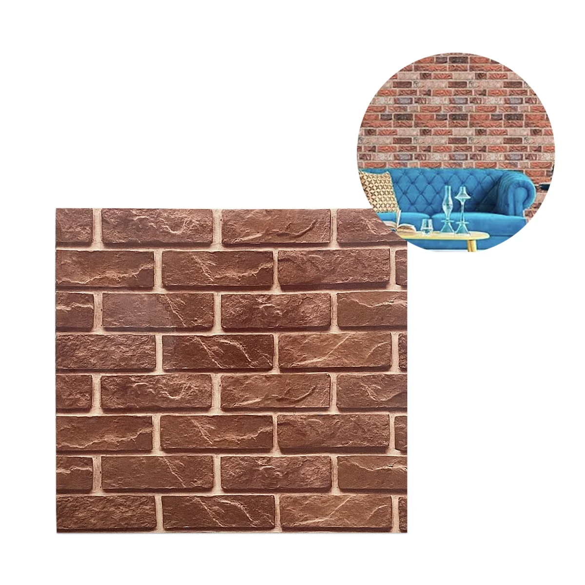 STICKER PARA PARED LADRILLO ROJO (PQTX12)