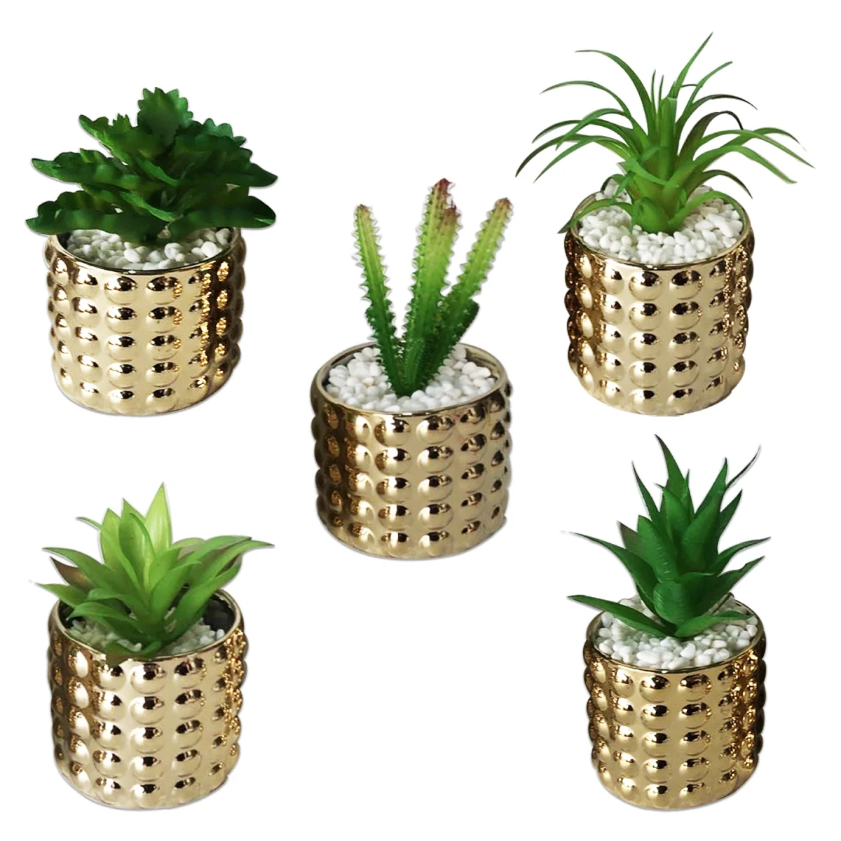 PLANTA ARTIFICIAL EN MATERA DORADA (CJX12)