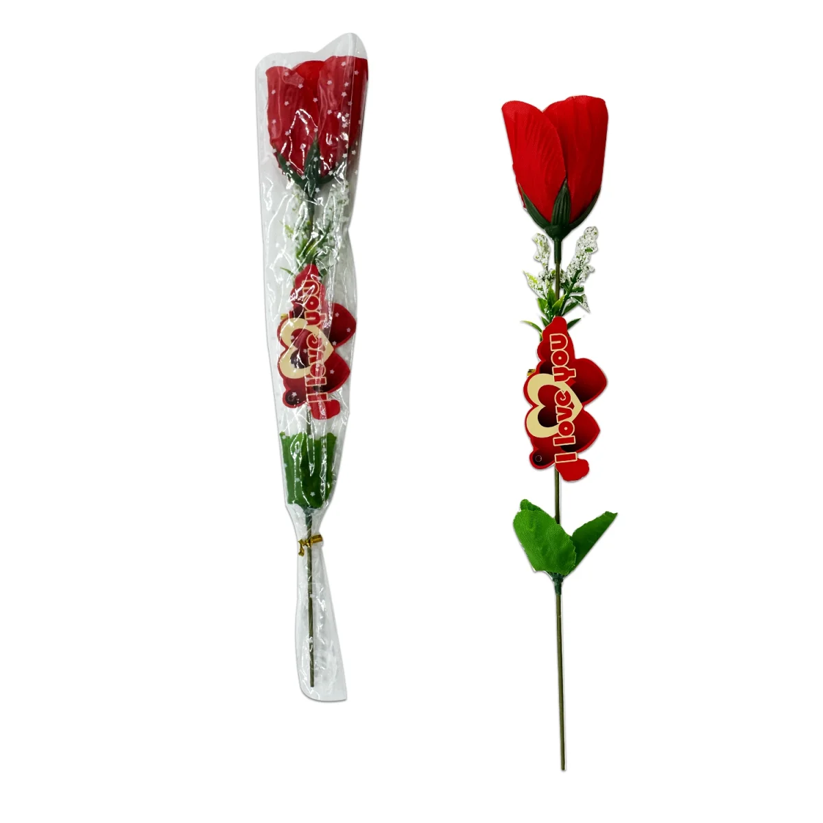 ROSA ROJA ARTIFICIAL EN BOLSA (PQTX12)