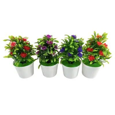 PLANTA CON FLORES ARTIFICIAL EN MATERA (CJX100),