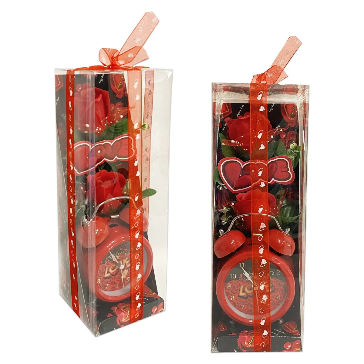 ROSAS CON RELOJ DESPERTADOR EN ACETATO