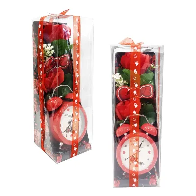 ROSAS CON RELOJ DESPERTADOR EN ACETATO,