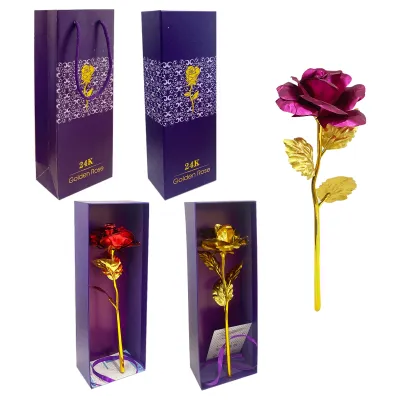 ROSA ARTIFICAL BRILLANTE EN CAJA,