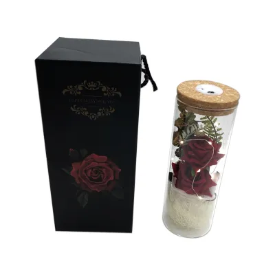 ROSAS ARTIFICIALES CON LUZ ENCAPSULADAS EN VIDRIO