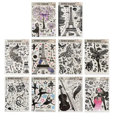 STICKER ADHESIVO NEGRO SURTIDO (PQTX10)