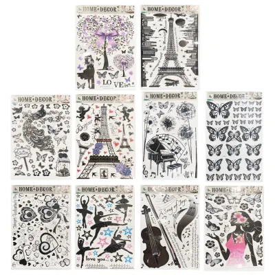 STICKER ADHESIVO NEGRO SURTIDO (PQTX10)