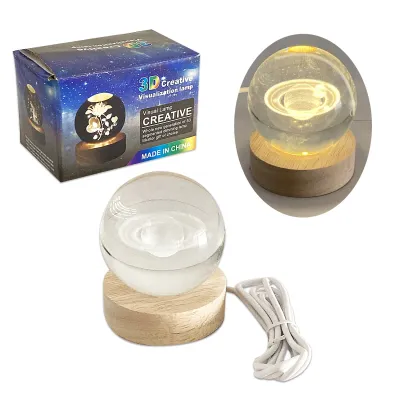 ESFERA DE CRISTAL LUZ CALIDA 6CM (USB)
