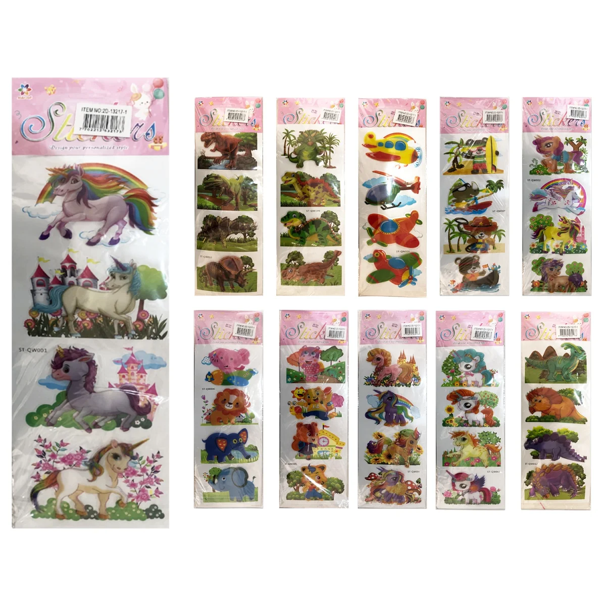 STICKER INFANTIL MOTIVOS X4 (PQTX10)