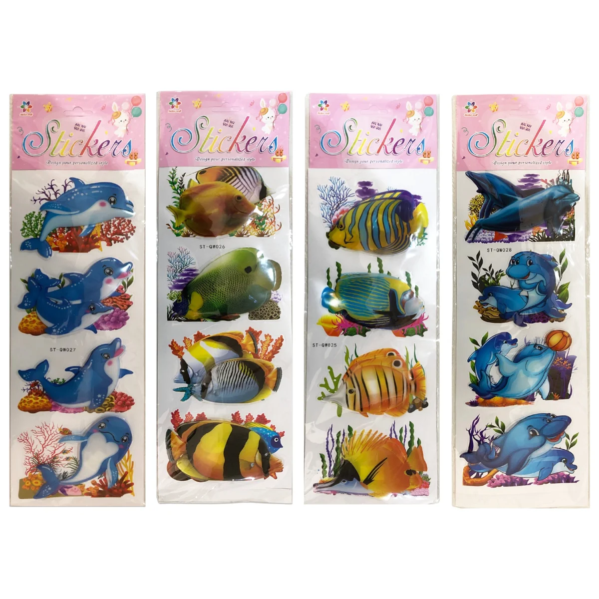 STICKER ANIMAL MARINO X4 (PQTX10)