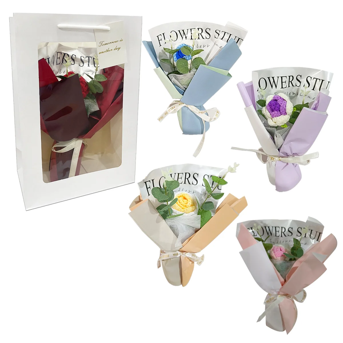 RAMO ROSAS FELIZ DIA EN BOLSA DESARMADA (CJX12)