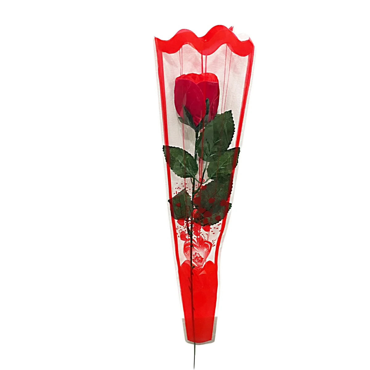 ROSA ARTIFICIAL ROJA 55CM (PQTX12)