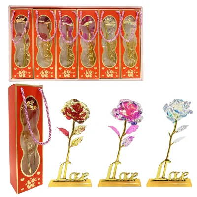 ROSA ARTIFICIAL BRILLANTE LOVE EN CAJA (CJX6)