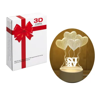 LAMPARA LED 3D LOVE (USB)