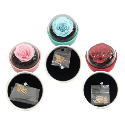 ROSA ENCAPSULADA CON JOYAS