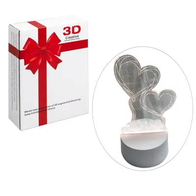 LAMPARA LED 3D CORAZONES LOVE (USB)