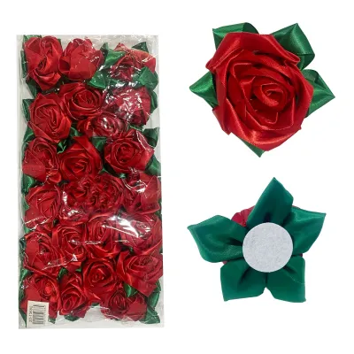ROSA ROJA DE TELA 6CM (CJX150)
