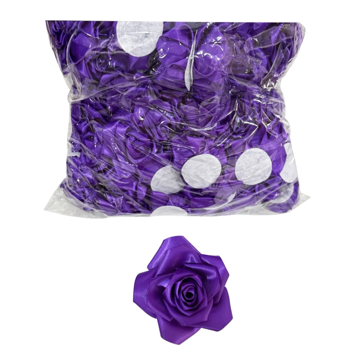 ROSA ETERNA MORADA DE TELA (PQTX100)