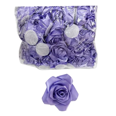 ROSA ETERNA LILA DE TELA (PQTX100)